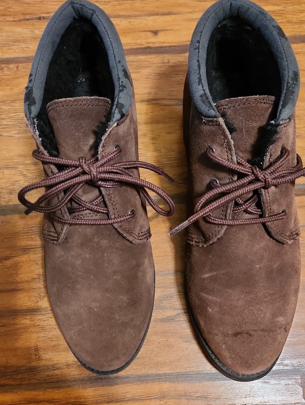 Sporto Brown Suede Lace-Up Ankle Booties